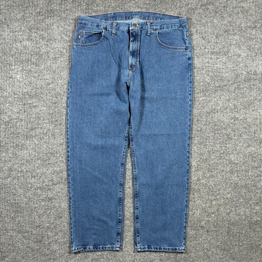 Red Kap Mens Straight Leg Jeans‎ Size 38x30 Blue Workwear Denim Mid Rise
